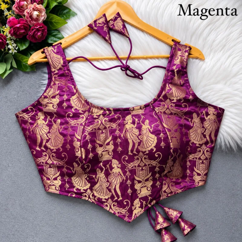 Tew Heavy Jari Banarasi Fabric Fancy Blouses